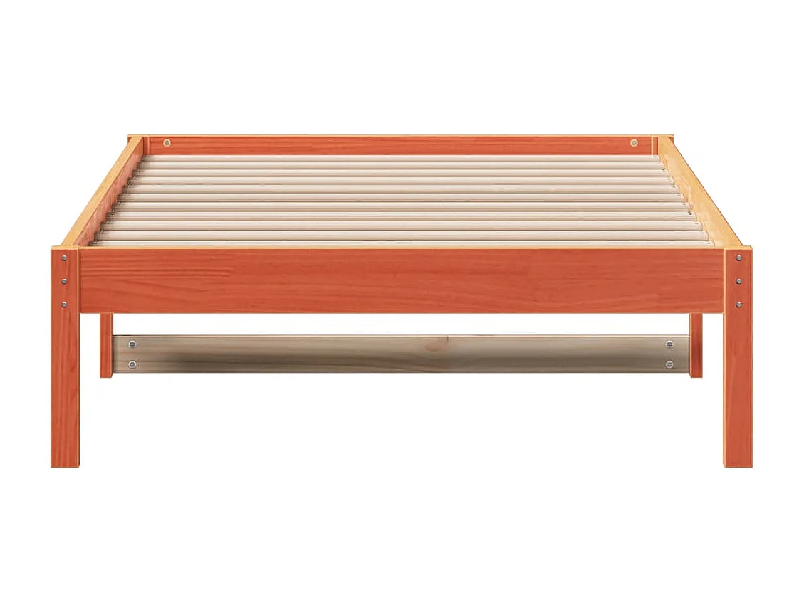 Sofá cama sin colchón madera maciza pino marrón cera 80x200 cm