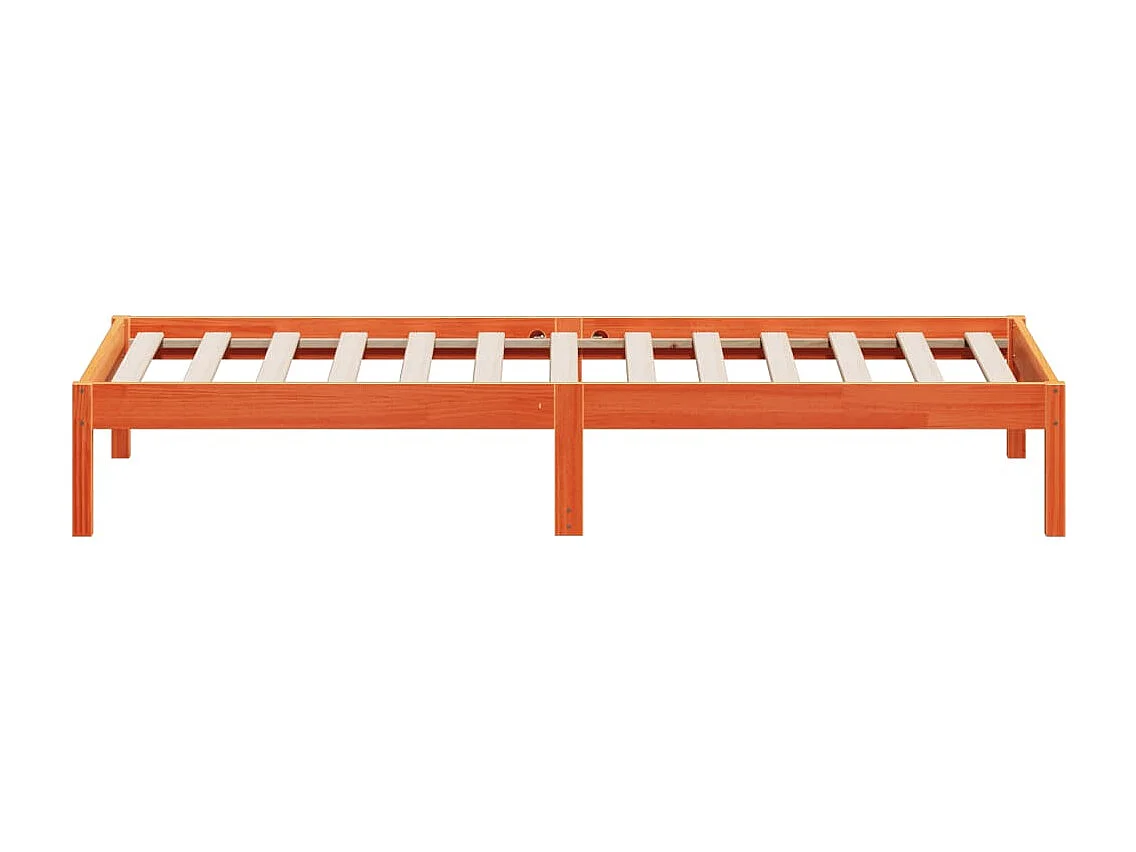 Sofá cama sin colchón madera maciza pino marrón cera 80x200 cm