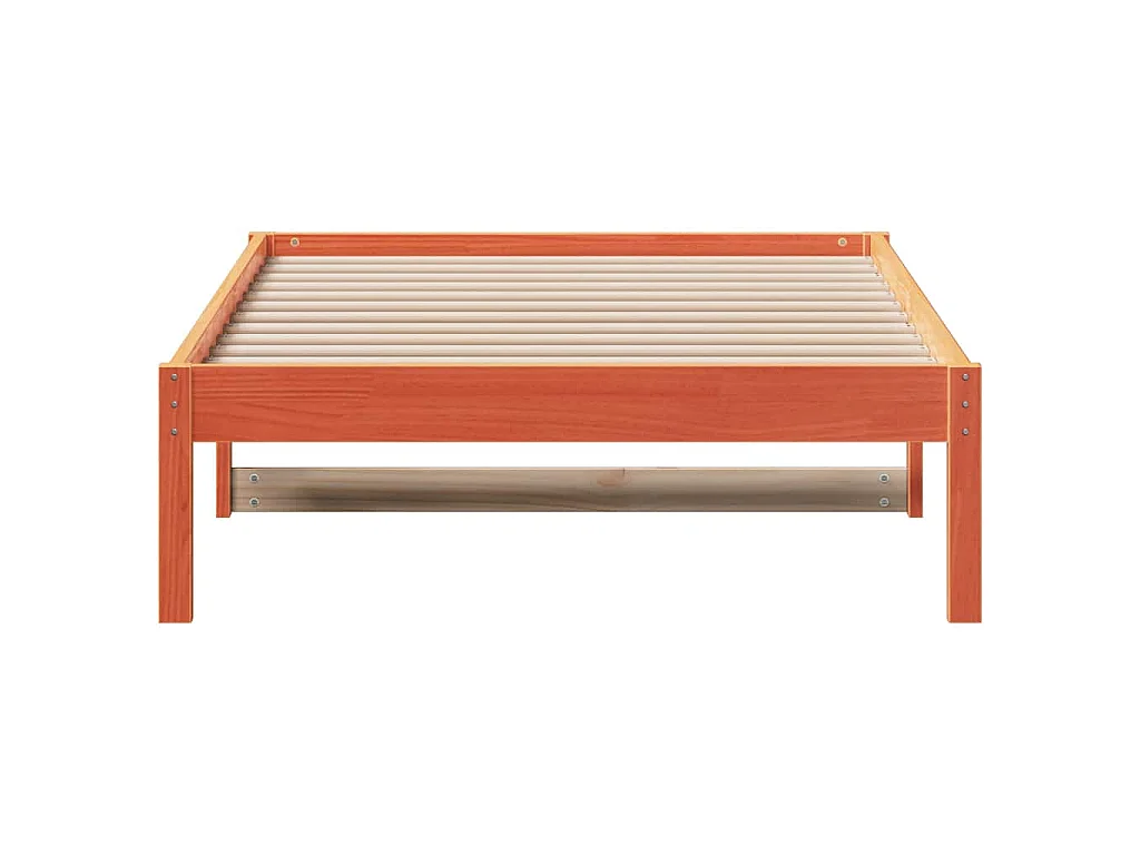 Slaapbank zonder matras 80x200 cm massief grenenhout wasbruin