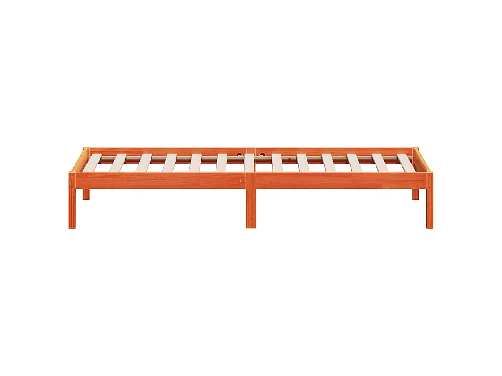 Slaapbank zonder matras 80x200 cm massief grenenhout wasbruin