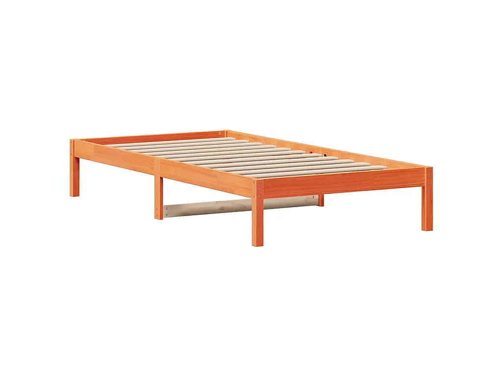 Slaapbank zonder matras 80x200 cm massief grenenhout wasbruin