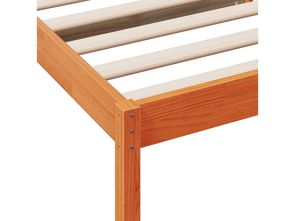 Slaapbank zonder matras 80x200 cm massief grenenhout wasbruin