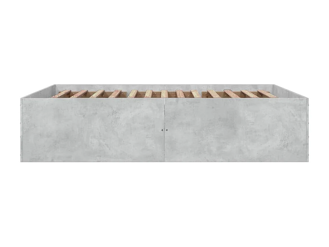 Cadre de lit sans matelas gris béton 160x200 cm