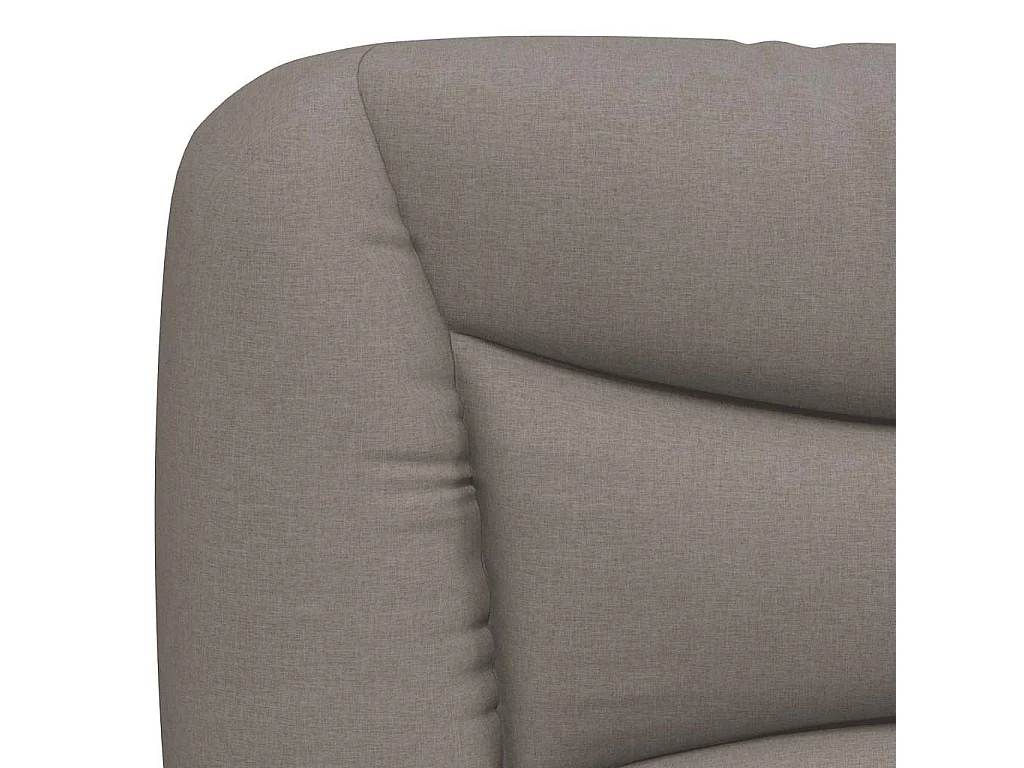 Cadre de lit sans matelas Hvar taupe 120x200 cm tissu