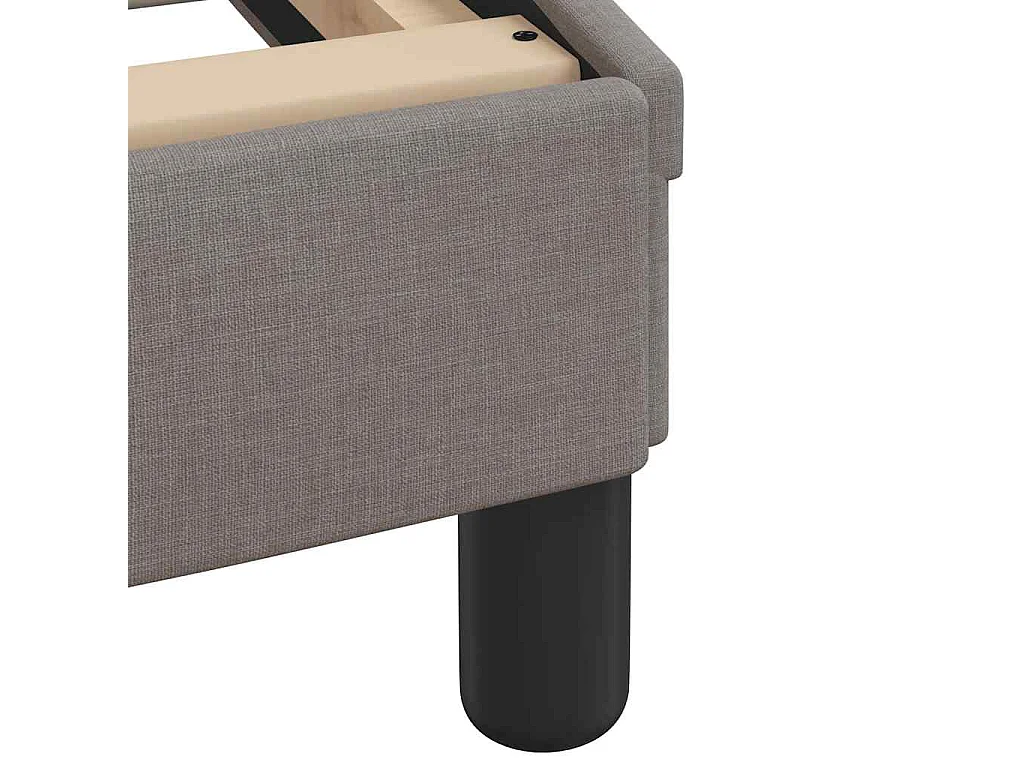 Estructura de cama sin colchón Hvar tela gris taupe 120x200 cm