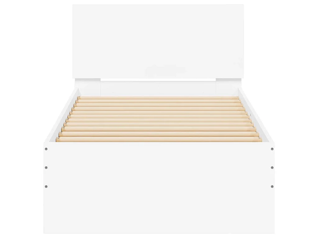 Cadre de lit sans matelas avec lumières LED blanc 90x190 cm