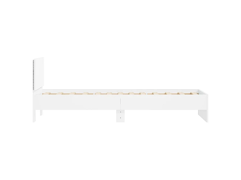 Cadre de lit sans matelas avec lumières LED blanc 90x190 cm