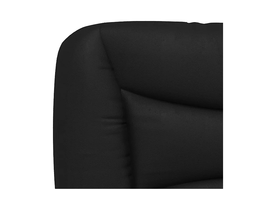 Letto con Materasso Nero 140x200 cm in Similpelle