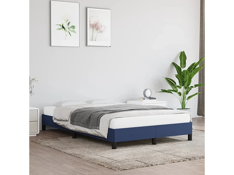 Bedframe zonder matras 120x190 cm stof blauw