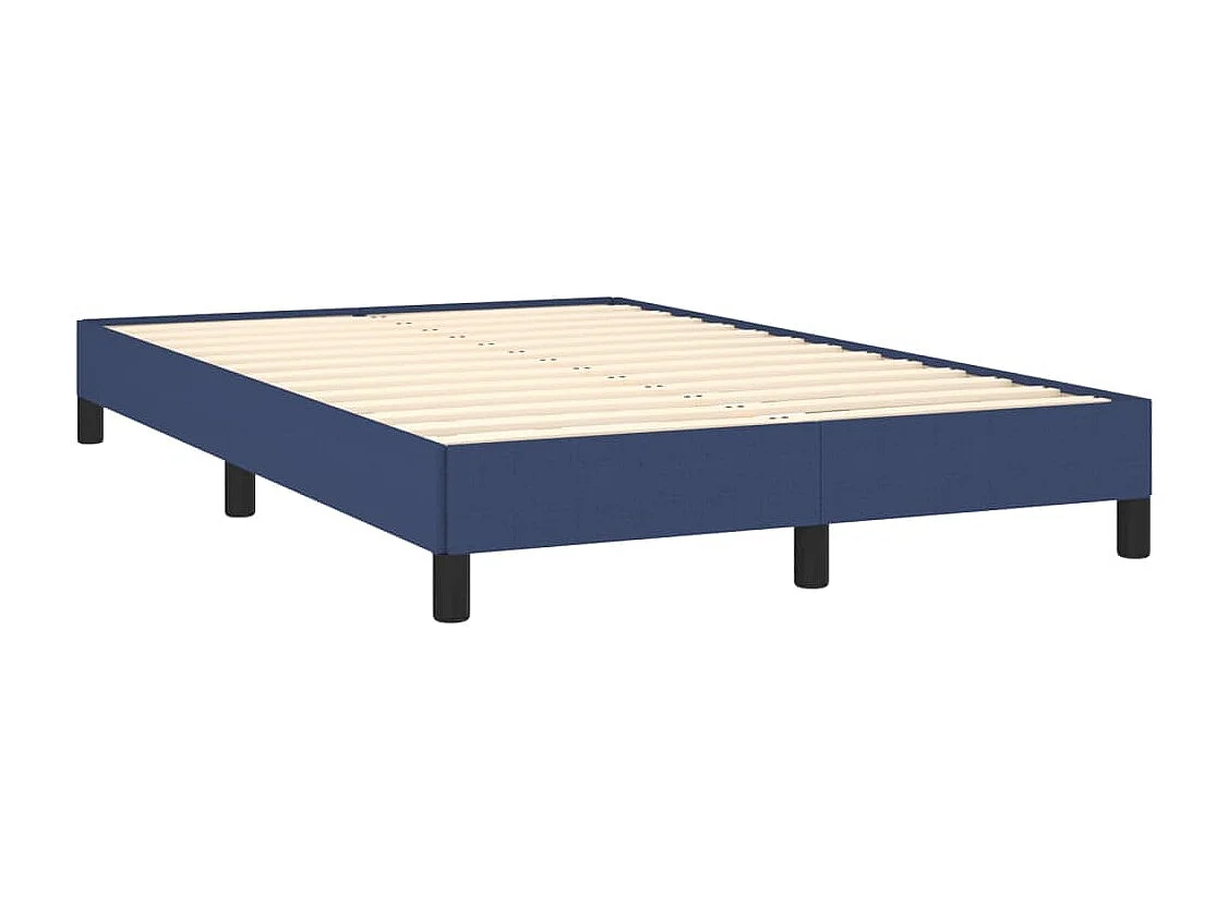 Cadre de lit sans matelas bleu 120x190 cm tissu