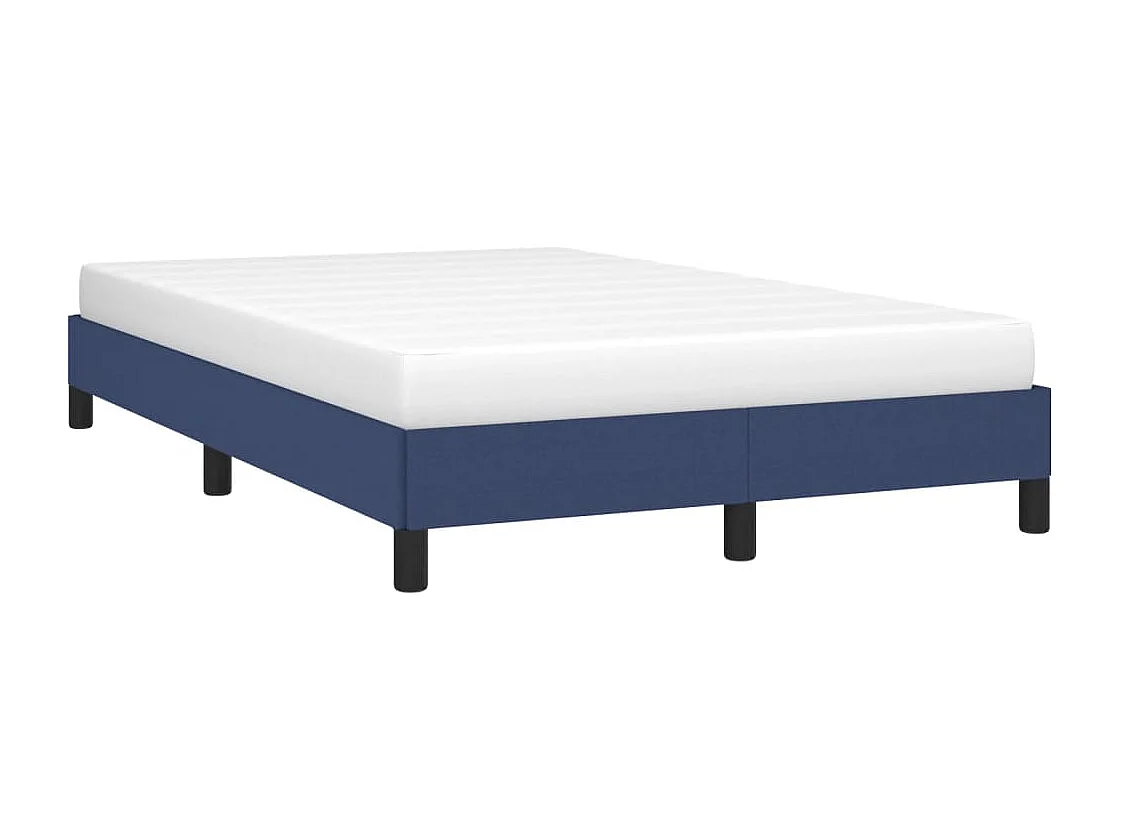 Cadre de lit sans matelas bleu 120x190 cm tissu