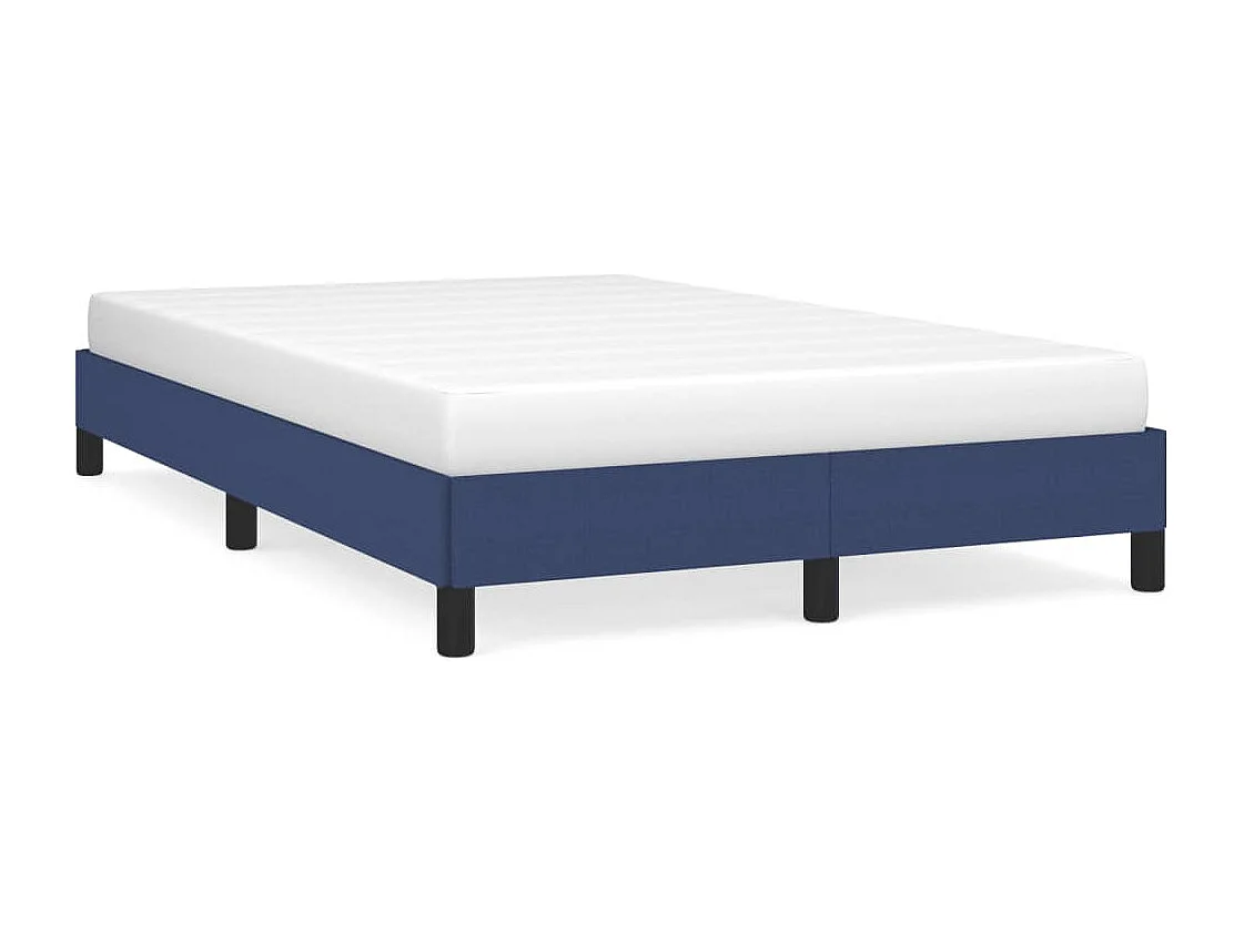 Cadre de lit sans matelas bleu 120x190 cm tissu