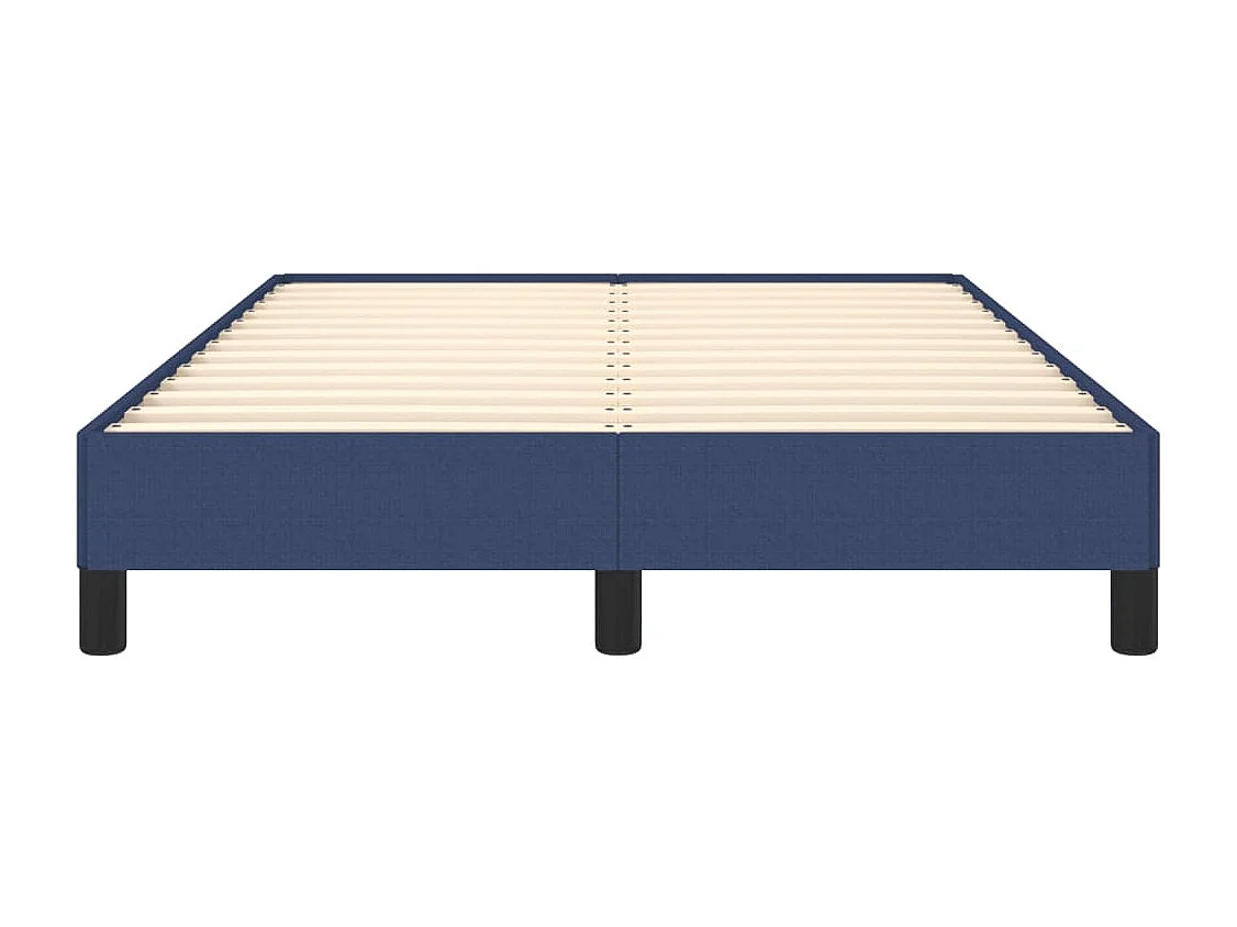 Cadre de lit sans matelas bleu 120x190 cm tissu