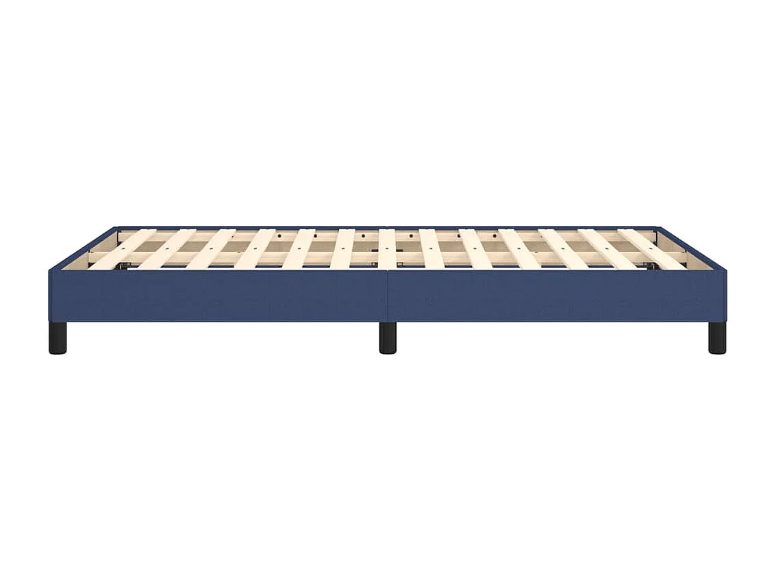 Cadre de lit sans matelas bleu 120x190 cm tissu