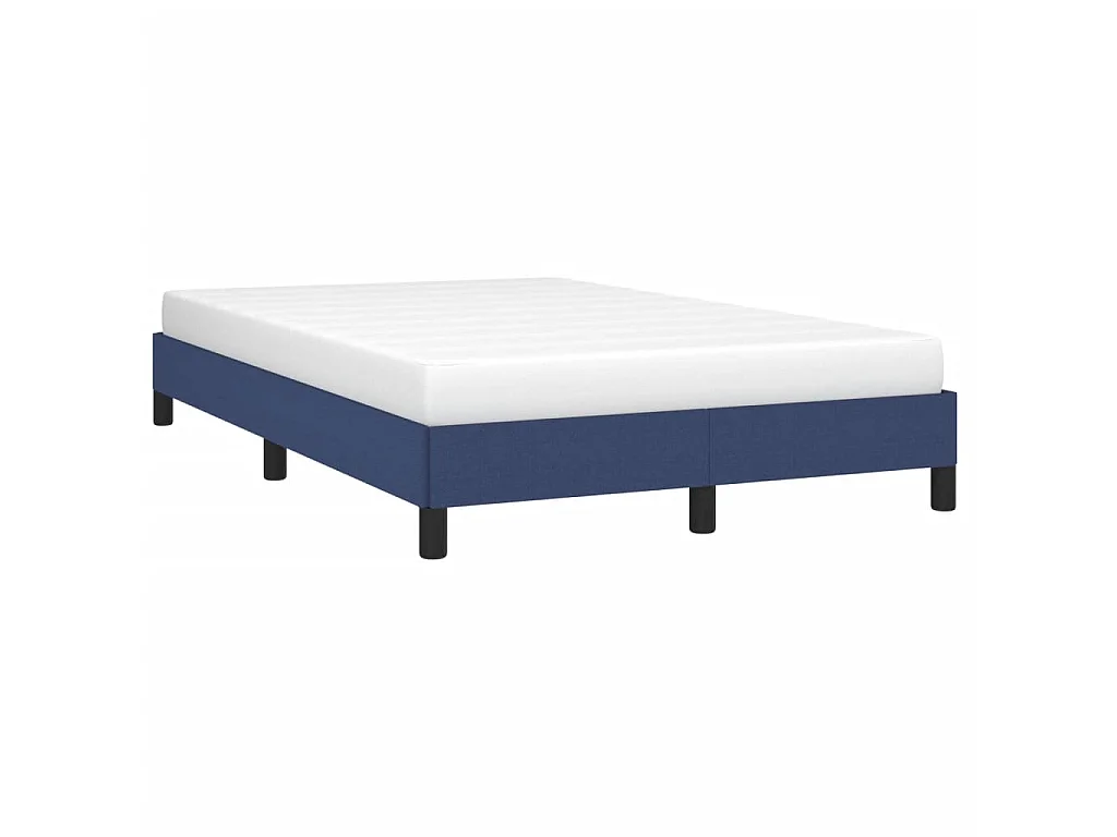 Cadre de lit sans matelas bleu 120x190 cm tissu
