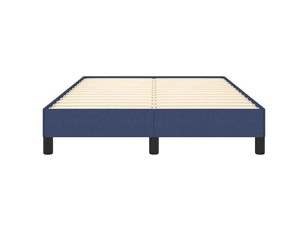 Cadre de lit sans matelas bleu 120x190 cm tissu