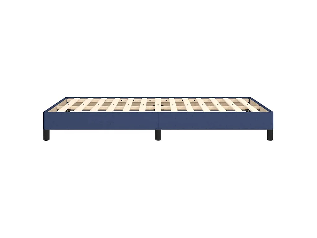 Cadre de lit sans matelas bleu 120x190 cm tissu