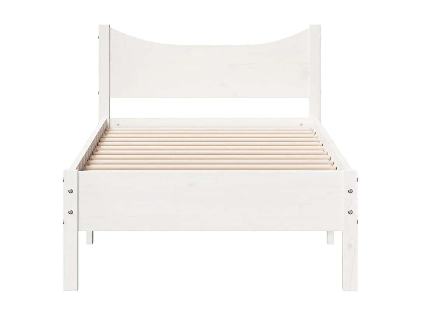 Bedframe zonder matras massief grenenhout wit 90x190 cm