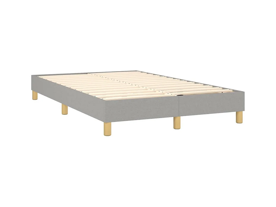 Boxspringbett mit Matratze & LED Hellgrau 120x190 cm Stoff
