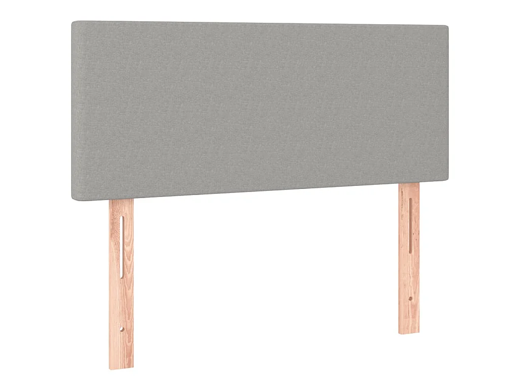 Sommier à lattes de lit matelas LED gris clair 120x190 cm tissu