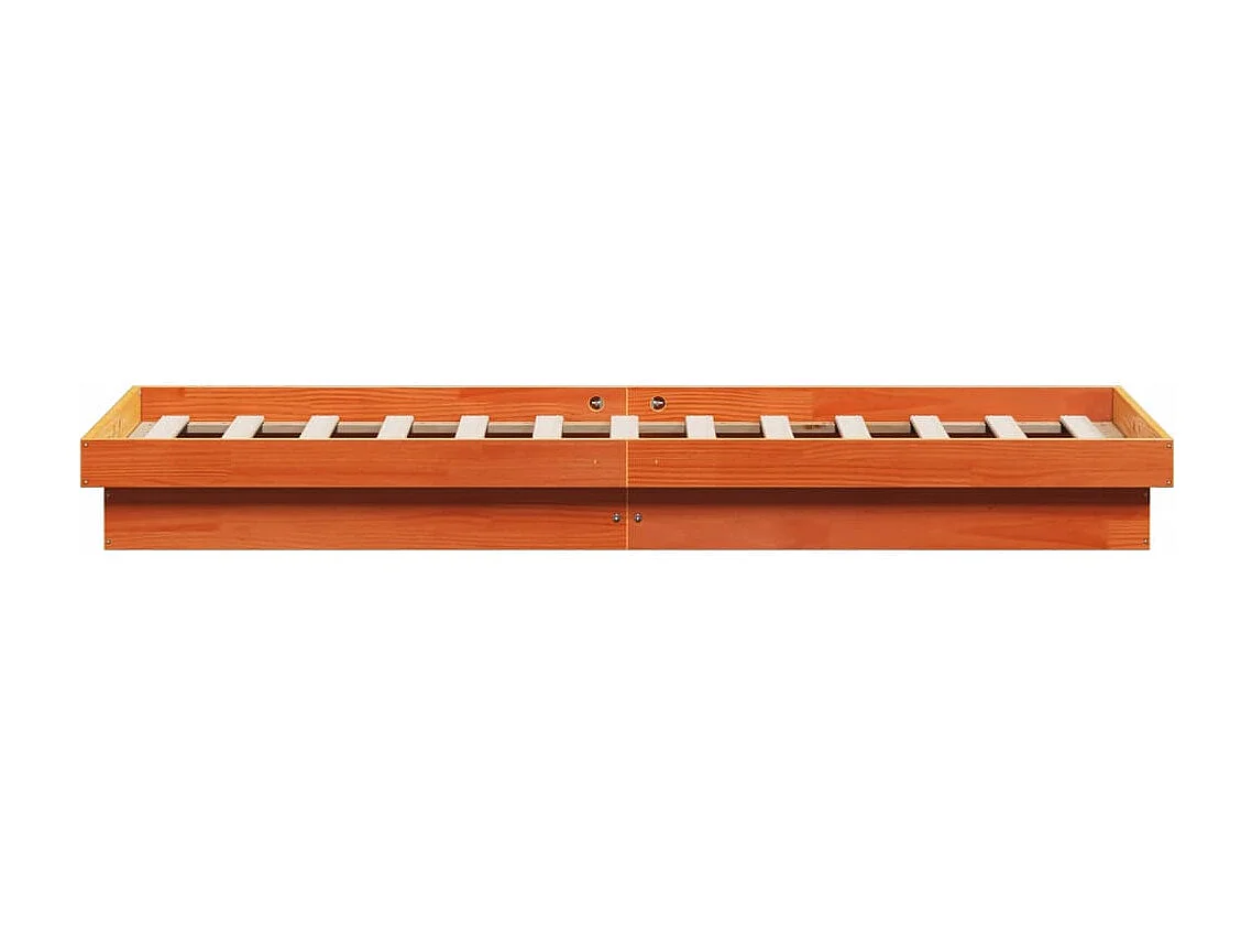 Cadre de lit à LED sans matelas 140x190 cm bois massif