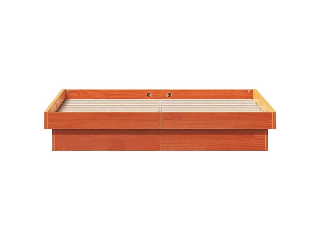Cadre de lit à LED sans matelas 140x190 cm bois massif