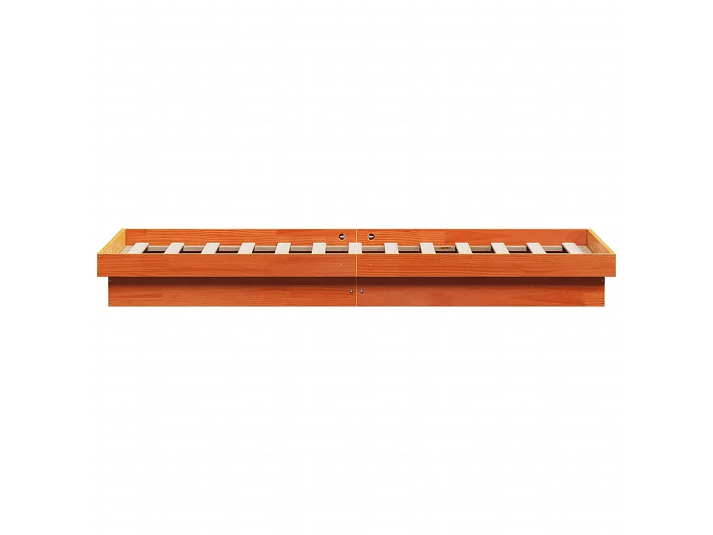 Cadre de lit à LED sans matelas 140x190 cm bois massif