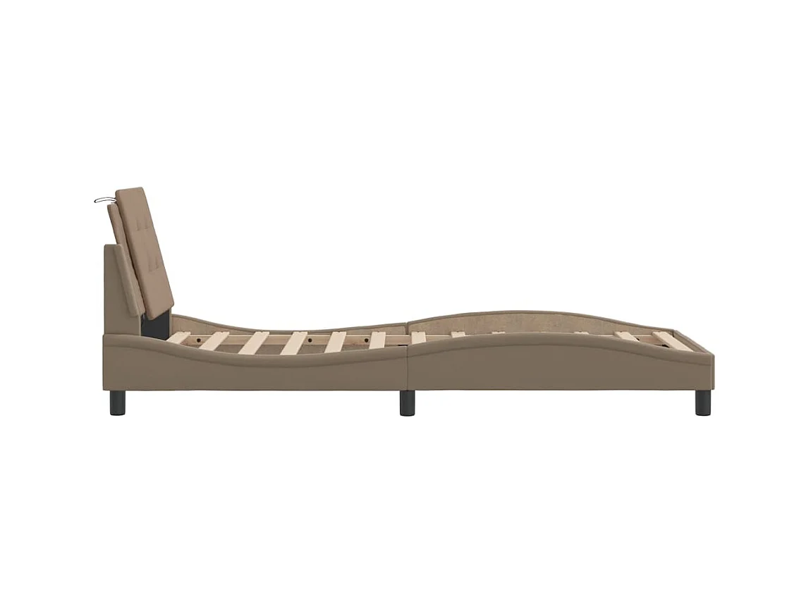 Giroletto con Testiera Cappuccino 90x190 cm in Similpelle