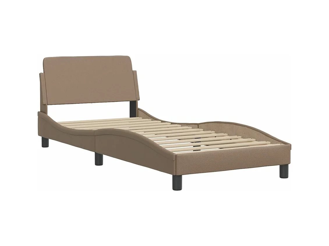 Giroletto con Testiera Cappuccino 90x190 cm in Similpelle