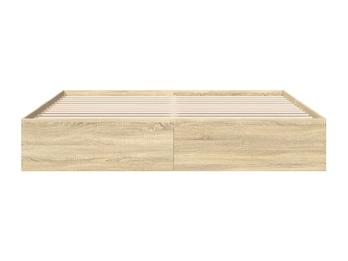 Cadre de lit sans matelas chêne sonoma 200x200 cm