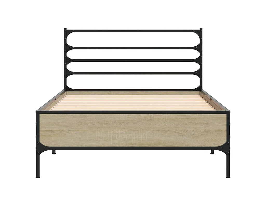 Cadre de lit sans matelas chêne sonoma 75x190 cm
