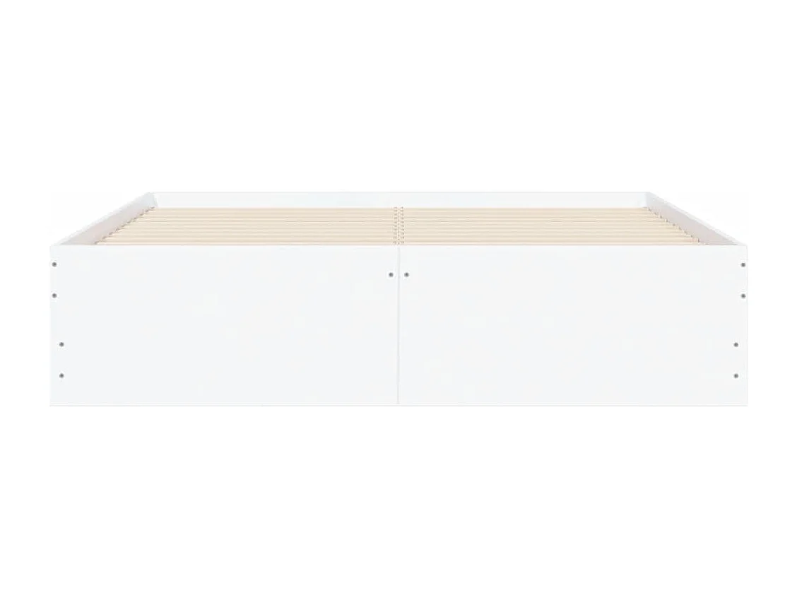 Giroletto con Cassetti Bianco 135x190 cm in Legno Multistrato