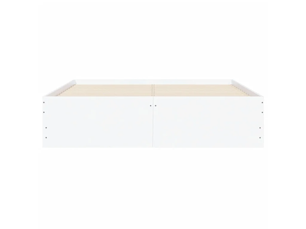 Bettgestell mit Schubladen Weiß 135 x 190 cm Holzwerkstoff
