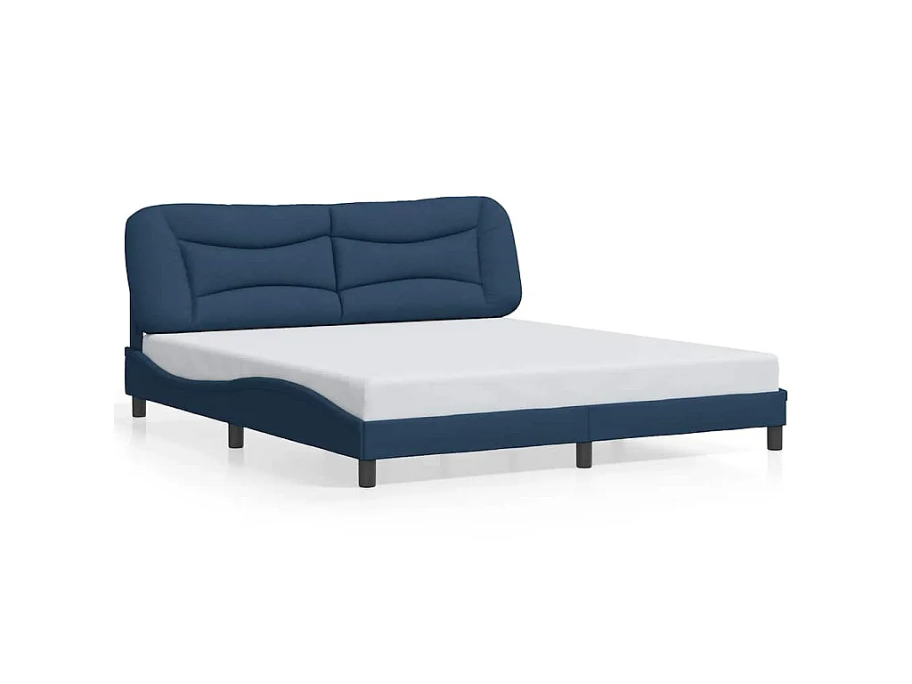 Bedframe zonder matras "Hvar" stof blauw 180x200 cm