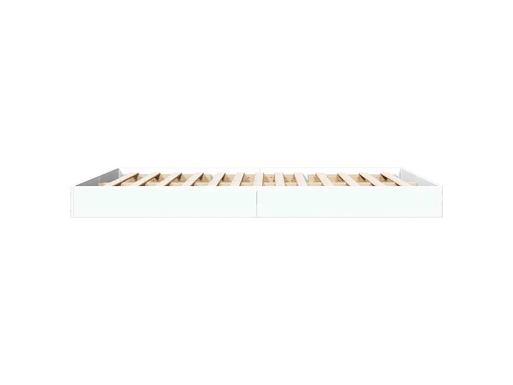 Cadre de lit sans matelas blanc 150x200 cm bois d'ingénierie