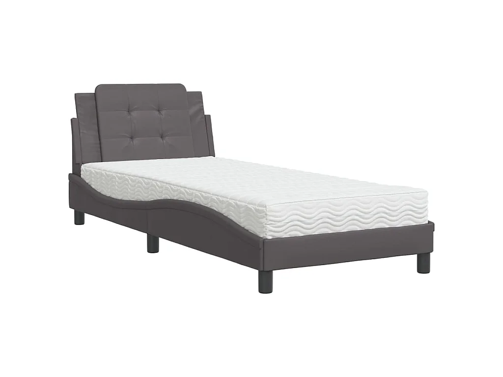 Giroletto senza Materasso Zadar Grigio 100x200 cm in Similpelle