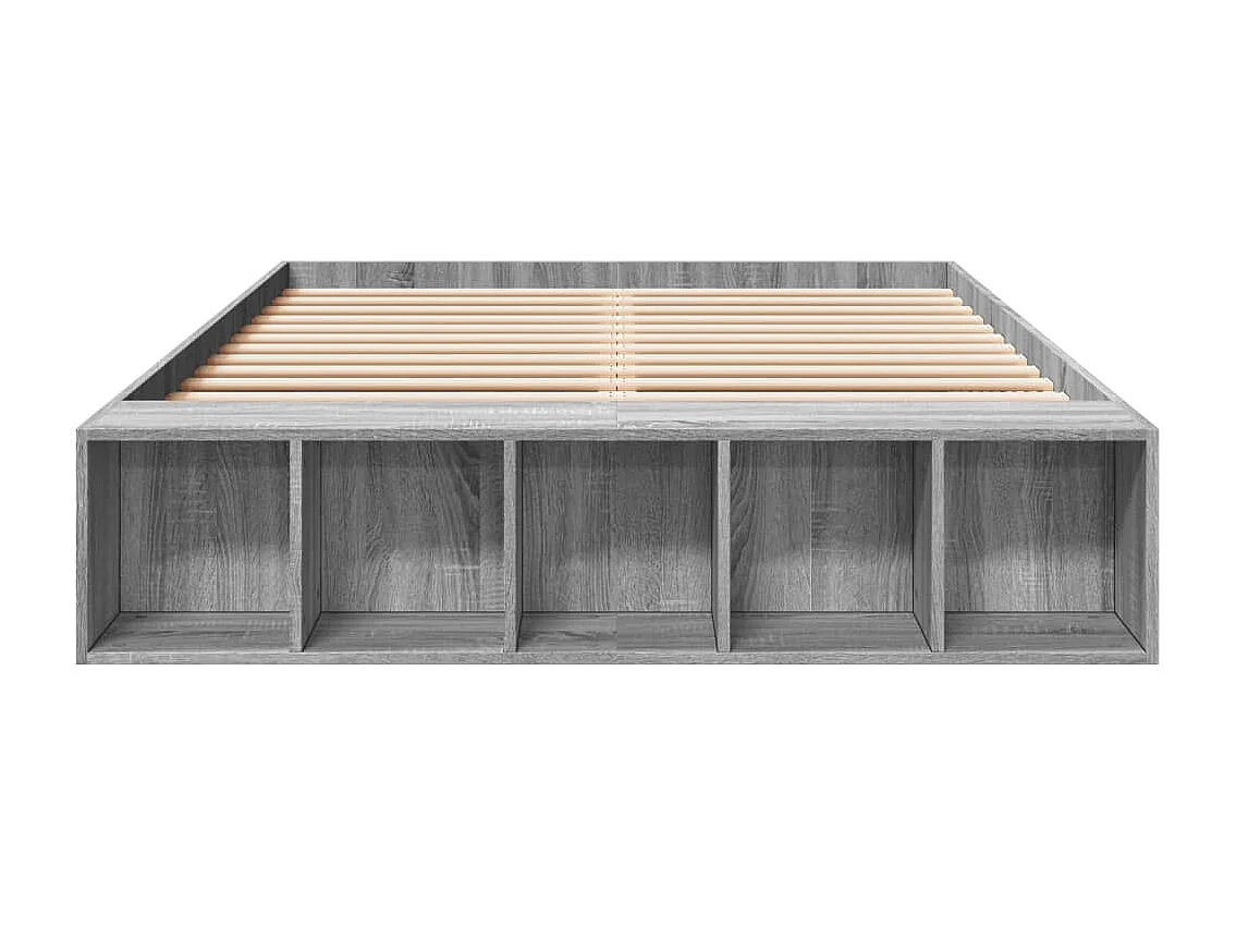 Cadre de lit sans matelas sonoma gris 120x200 cm