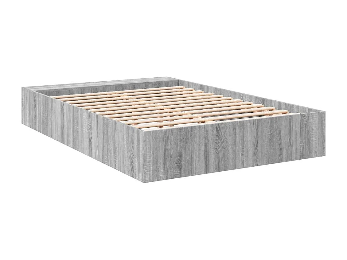 Bedframe bewerkt hout grijs sonoma eikenkleurig 120x200 cm