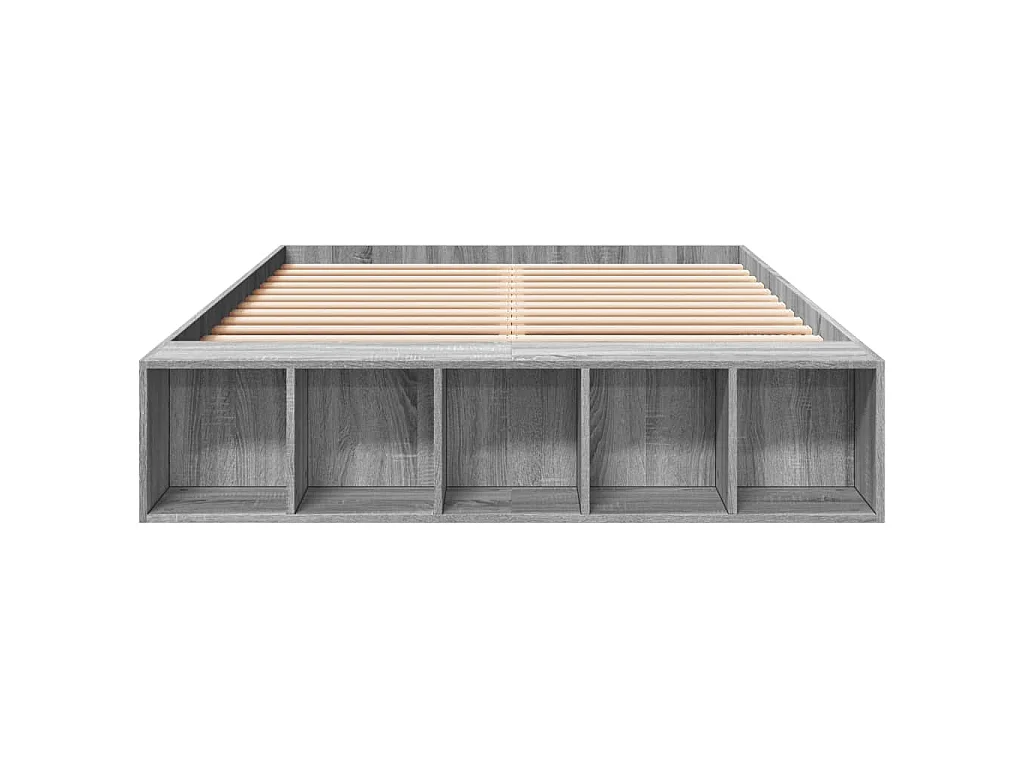 Bettgestell Grau Sonoma 120x200 cm Holzwerkstoff
