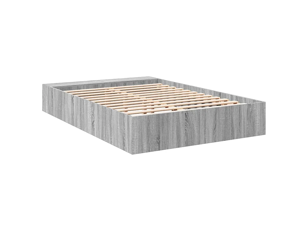 Bettgestell Grau Sonoma 120x200 cm Holzwerkstoff