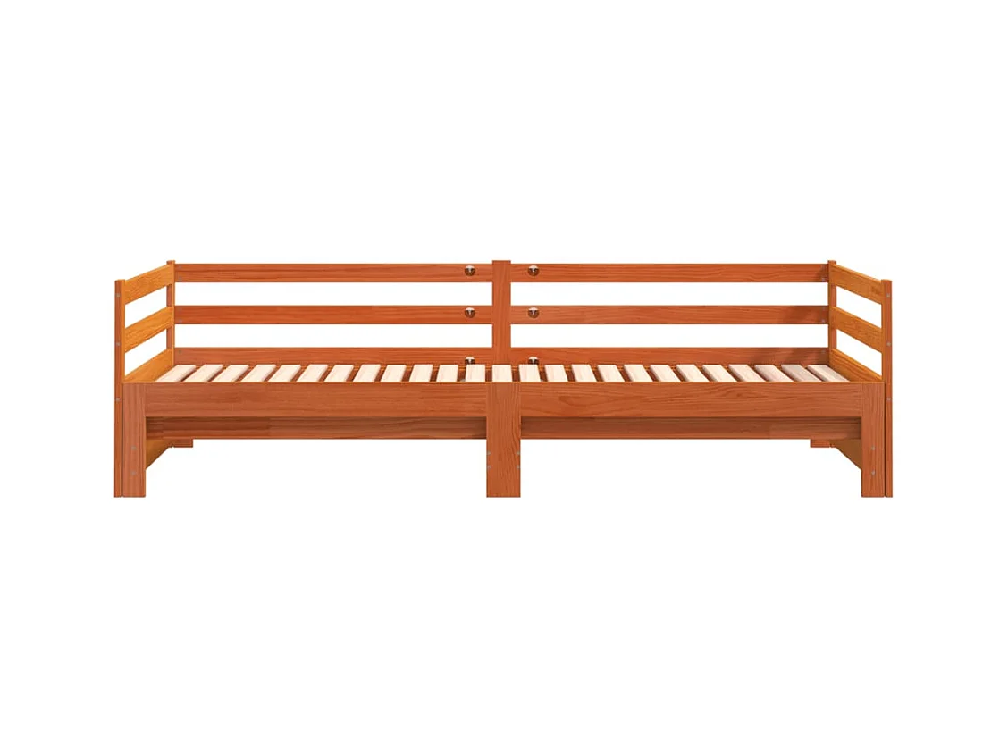 Slaapbank met onderschuifbed 90x200 cm massief grenenhout