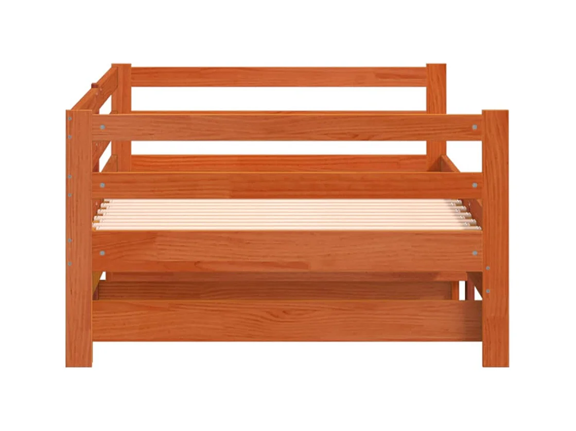 Slaapbank met onderschuifbed 90x200 cm massief grenenhout