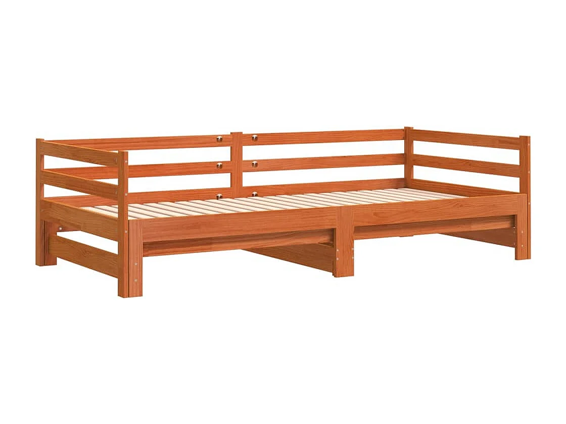 Lit de jour et lit gigogne sans matelas 90x200 cm bois massif