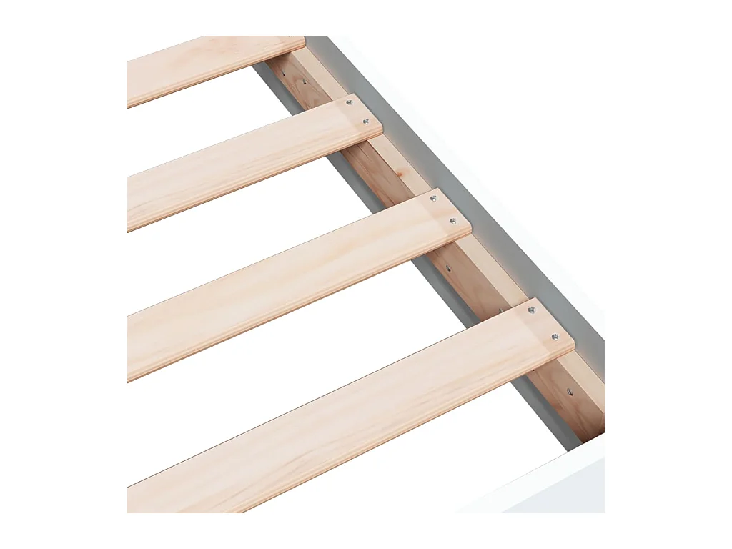 Cadre de lit sans matelas blanc 160x200 cm bois d'ingénierie