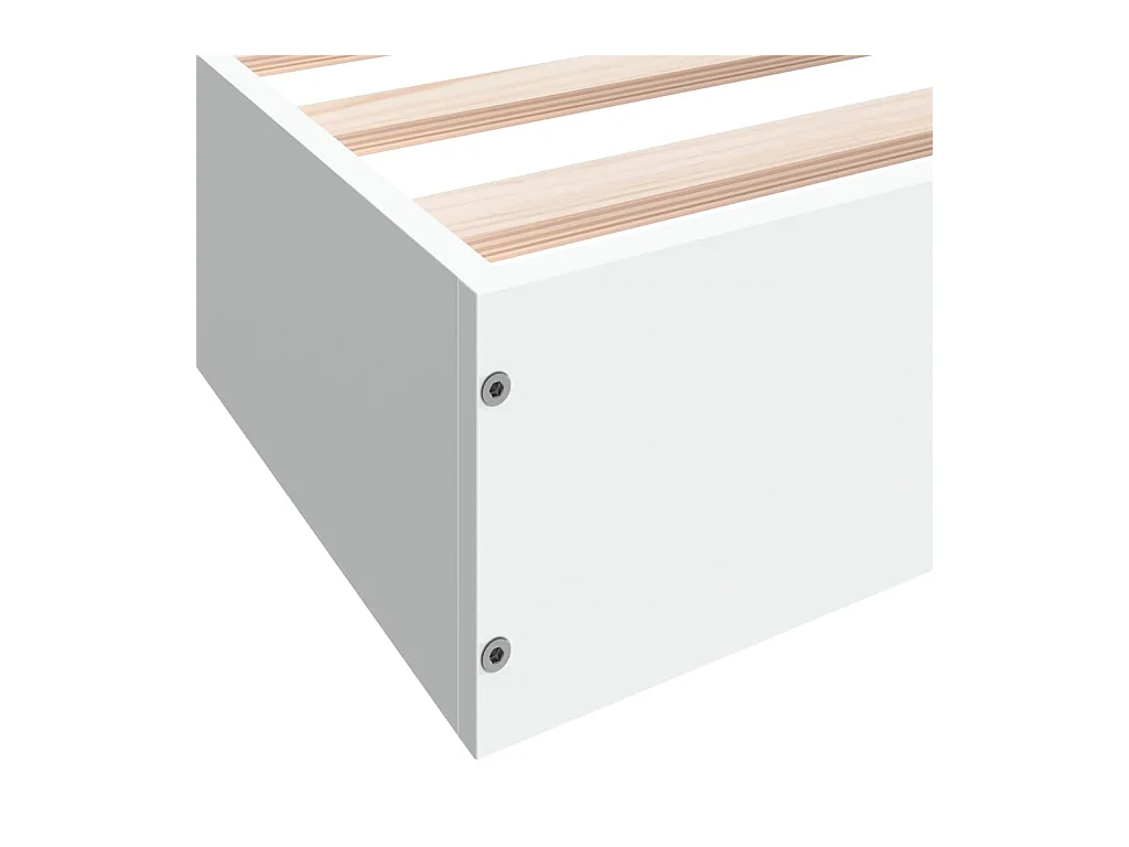 Bedframe zonder matras 160x200 cm spaanplaat wit