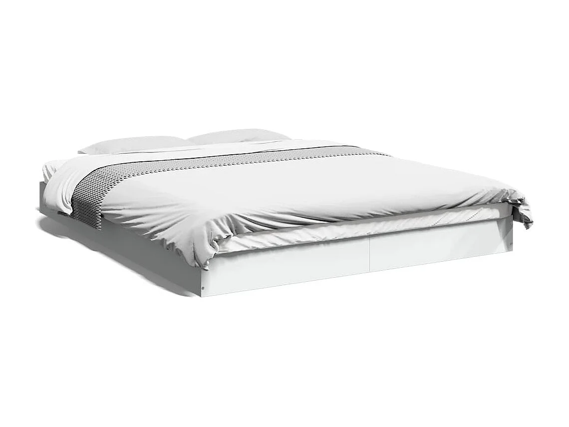 Bedframe zonder matras 160x200 cm spaanplaat wit