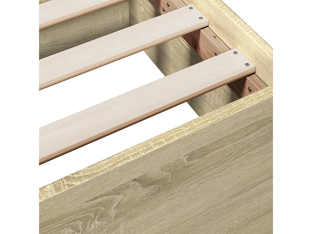 Cadre de lit avec tiroirs sans matelas chêne sonoma 135x190 cm