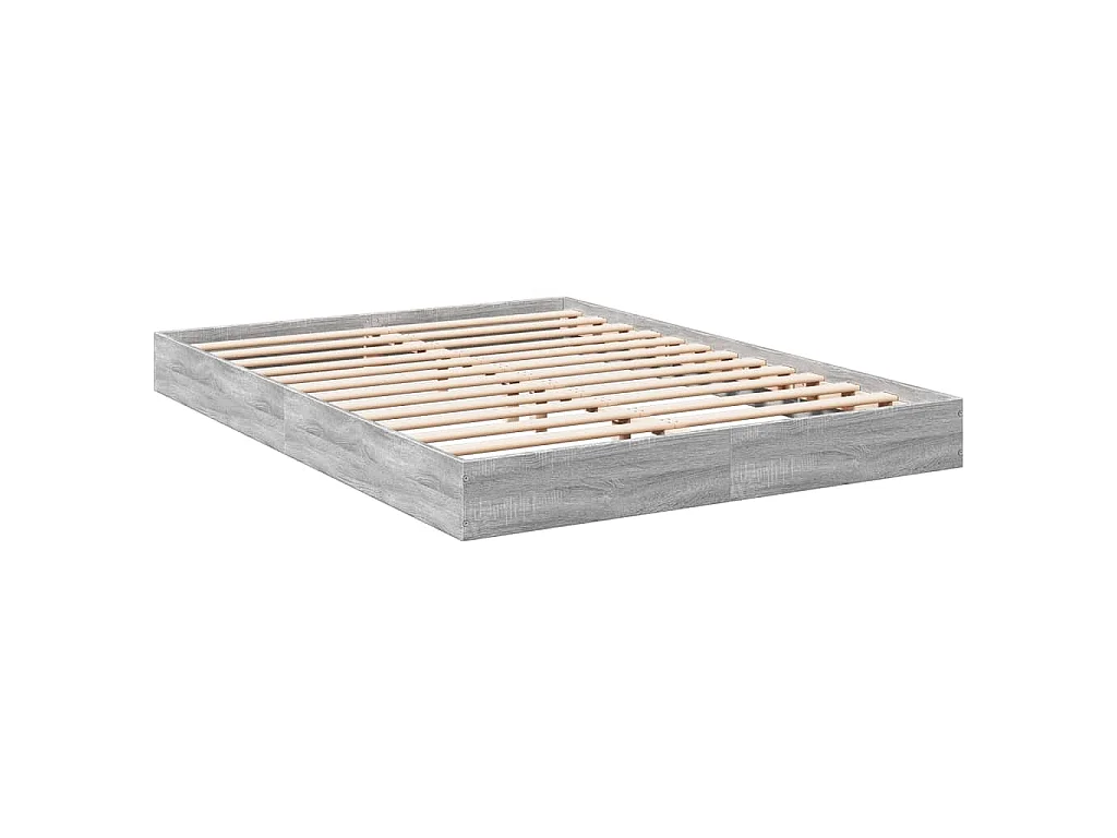 Cadre de lit sans matelas sonoma gris 140x200 cm