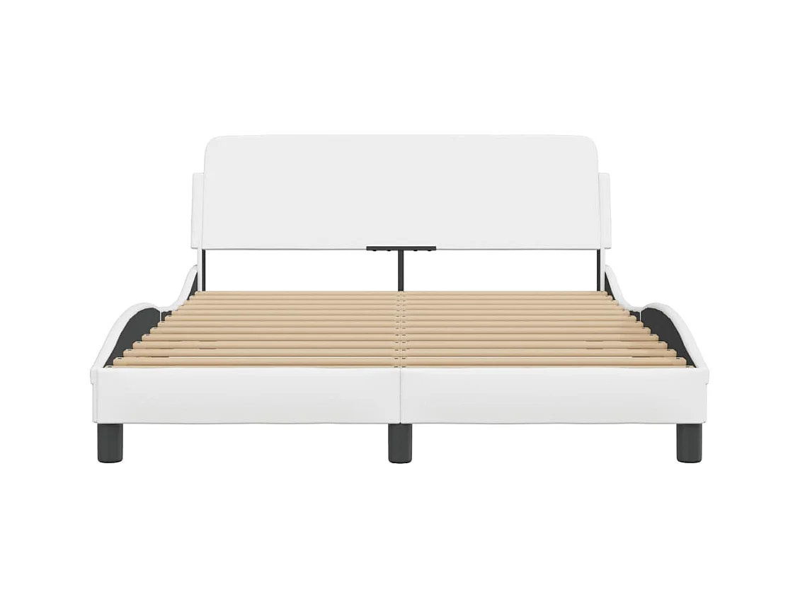 Cadre de lit Dover blanc 120x200 cm similicuir