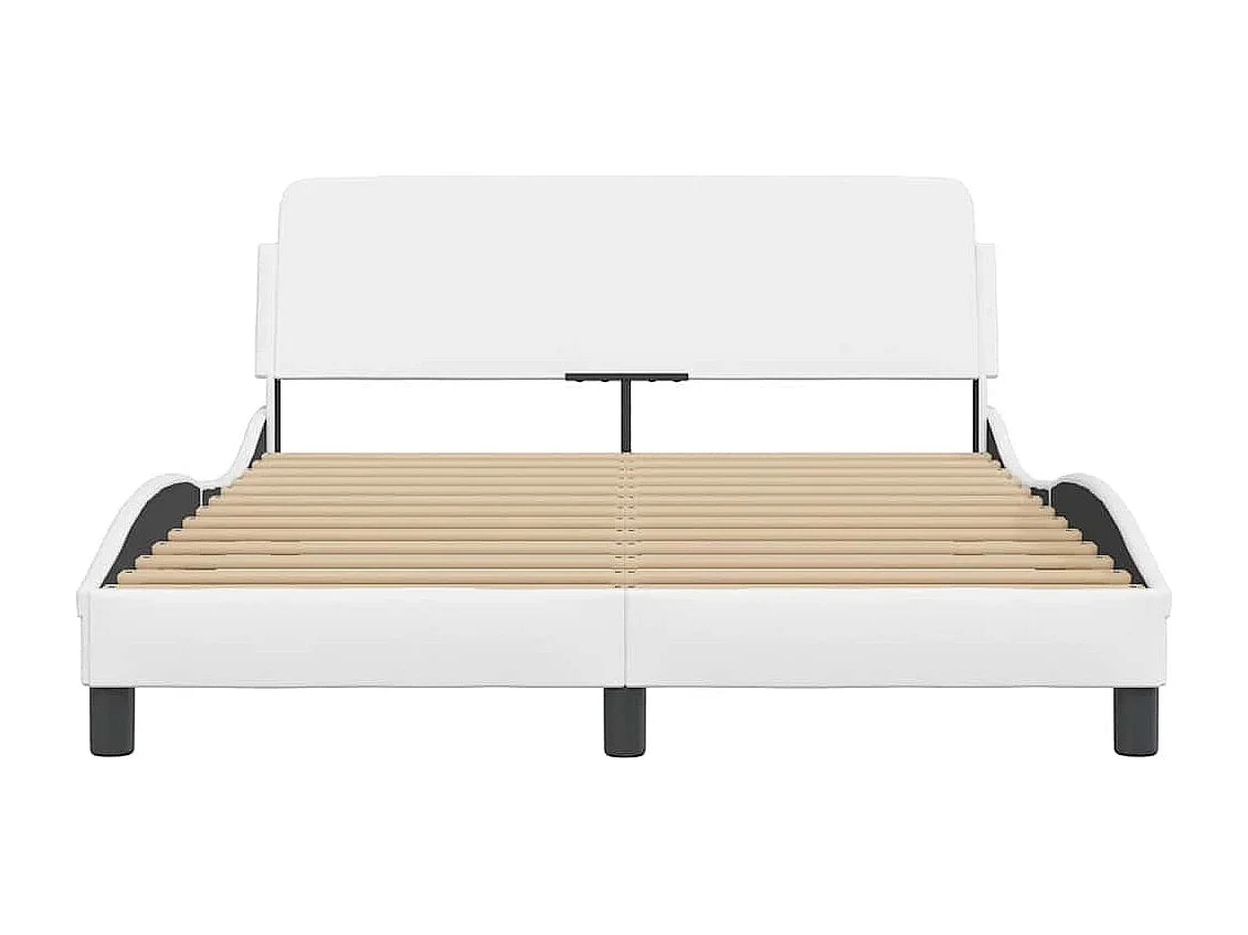Cadre de lit Dover blanc 120x200 cm similicuir
